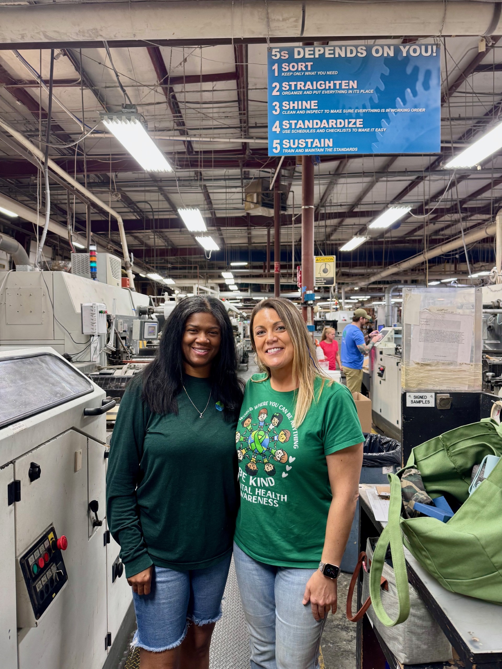 JBM employees recognize Mental Health Awareness Month with a "Be Seen in Green" challenge.